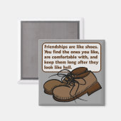 Freundschaften und Shoes Magnet (Vorderseite/Rückseite)