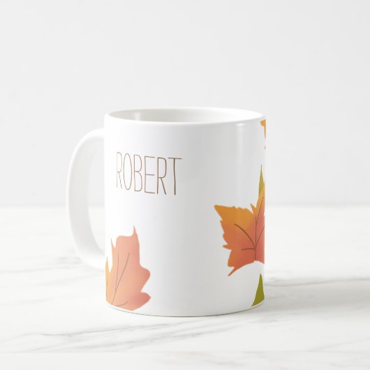 Freundschaftliche Dinner Gast Name Moderne Herbstl Kaffeetasse (Vorderseite Links)