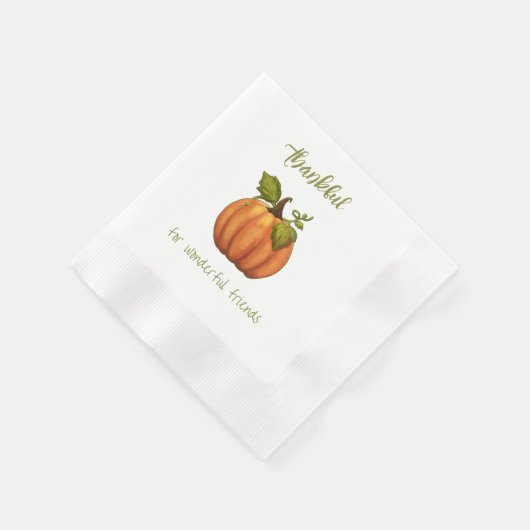 Freundschaftliche Dinner Pumpkin dankbar Serviette (Ecke)