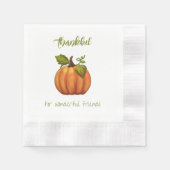 Freundschaftliche Dinner Pumpkin dankbar Serviette (Vorderseite)
