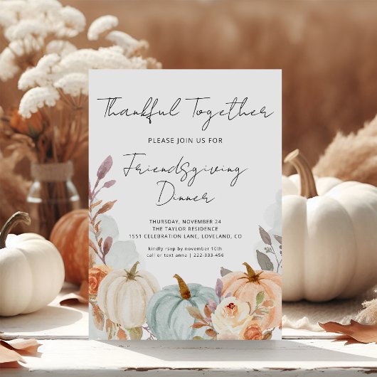 Freundschaftliche Dinner Pumpkin Einladung Vorlage