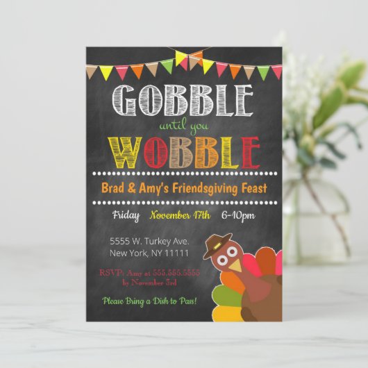 Freundschaftliche Party Einladung (Stehend Vorderseite)