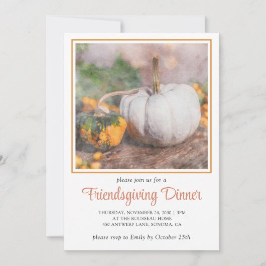 Freundschaftliches Abendessen Einladung (Vorderseite)