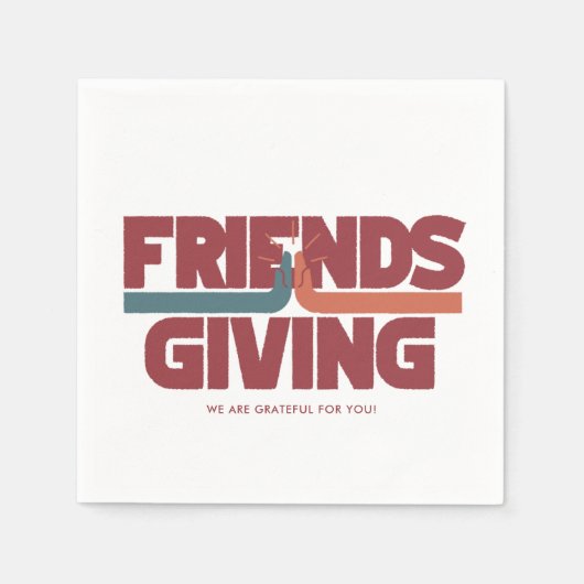 Freundschaftliches High Five Erntedank Party Serviette (Vorderseite)