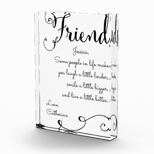 Freundschafts-Anerkennung Fotoblock (Rechts)