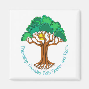 Freundschafts-Baum liefert Schutz und Wurzeln Magnet
