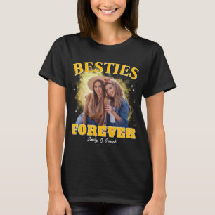 Freundschafts-Custom-Foto-Bestie-Retro-Bootleg-Rap T-Shirt