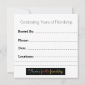 Freundschafts-Einladungen Einladung (Rückseite)