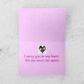 Freundschafts-Karte mit DoppelRosen im Herzen Karte (Innenseite)