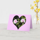 Freundschafts-Karte mit DoppelRosen im Herzen Karte (Gelbe Blume)