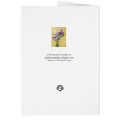 Freundschafts-Karte mit lila Blumen (Hinten)