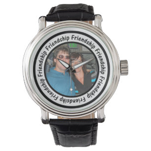Freundschafts-Rahmen-Kreis addieren Ihr Foto Armbanduhr