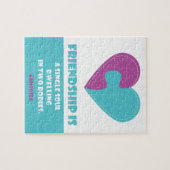 Freundschafts-Soul u. Körperzitat entworfen Puzzle (Horizontal)