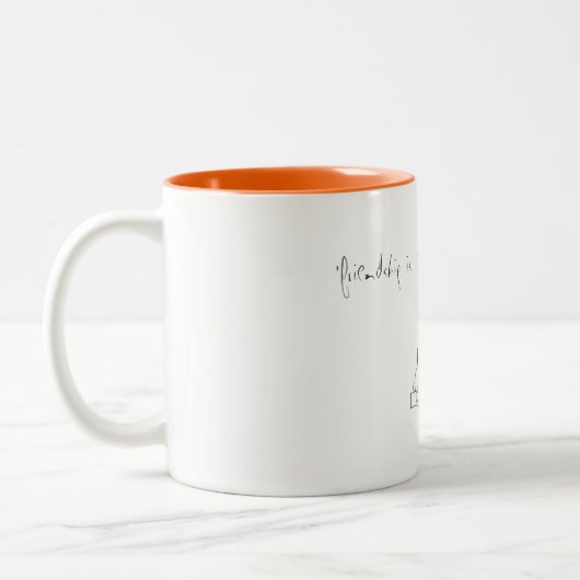 Freundschafts-Tasse Zweifarbige Tasse (Links)