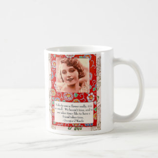 Freundschafts-Zitat-Collagen-Tasse Georgia O'Keefe Kaffeetasse