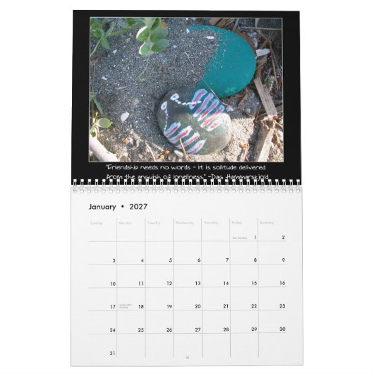 Freundschafts-Zitate Kalender (Jan 2027)