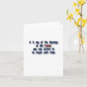 Freundschaftsangebot - Es ist eine der Segnungen v Karte (Gelbe Blume)
