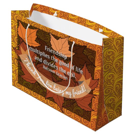 Freundschaftsangebot Große Geschenktüte (Rückseite Schrägansicht)