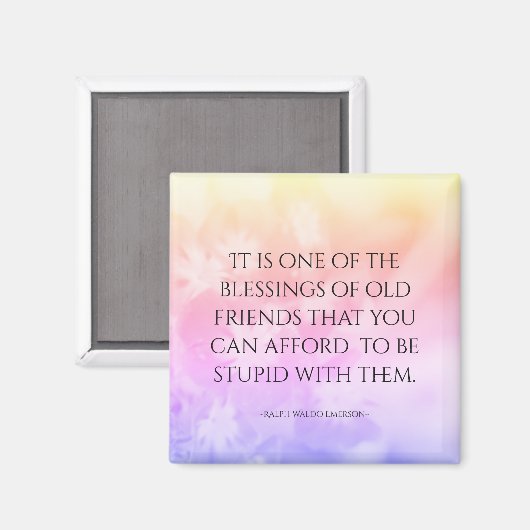 Freundschaftsangebot Hübsch rosa Magnet (Vorderseite/Rückseite)