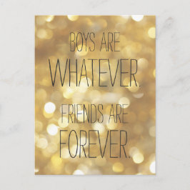 Freundschaftsangebot ist für Glitzern Forever Gold Postkarte