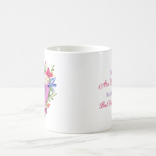 Freundschaftsangebot und Hübscher Blumenreath Kaffeetasse (Mittel)