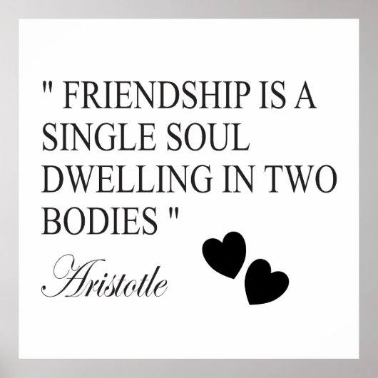 Freundschaftsangebot von Aristoteles Poster (Vorne)