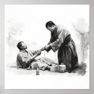 Freundschaftsanleihen: Japanisch hilft Freunden Po Poster