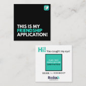 Freundschaftsapplikation Quadratische Visitenkarte (Vorne/Hinten)