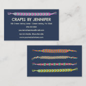 Freundschaftsbänder für Navy Blue Personalisiert Visitenkarte (Vorne/Hinten)