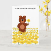 Freundschaftsbärenkarte Karte (Gelbe Blume)