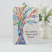 Freundschaftsbaum der Lebenskarte Dankeskarte (Stehend Vorderseite)