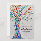 Freundschaftsbaum der Lebenskarte Einladung (Vorderseite)