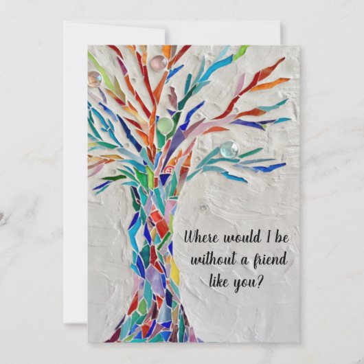 Freundschaftsbaum der Lebenskarte Einladung (Vorderseite)