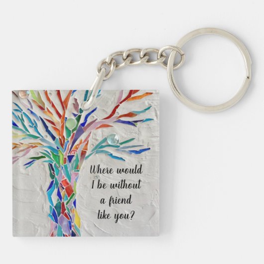 Freundschaftsbaum Schlüsselanhänger (Rückseite)