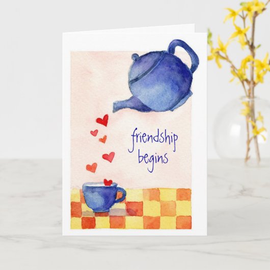 Freundschaftsbeginn - Karte (Gelbe Blume)