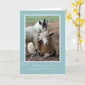 Freundschaftsblankokarte mit Schafen und Ziegen Karte (Gelbe Blume)