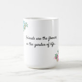 Freundschaftsbotschaft Gartenblumen Kaffeetasse (Mittel)
