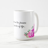 Freundschaftsbotschaft Gartenblumen Kaffeetasse (VorderseiteRechts)
