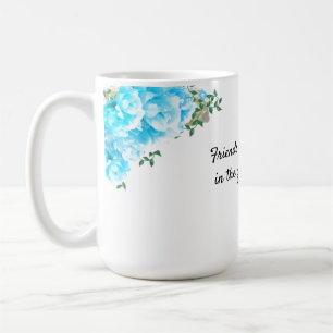Freundschaftsbotschaft Gartenblumen Kaffeetasse