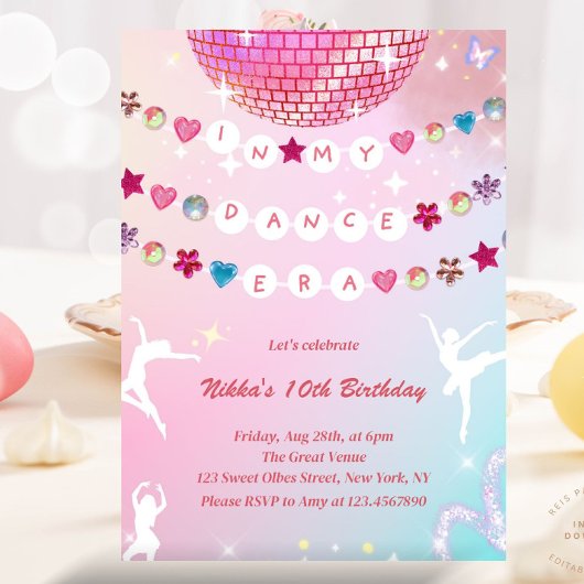 Freundschaftsbracelet in meiner Tanzzeit Ballett Einladung