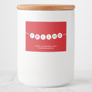 Freundschaftsbracelet Roter Valentinstag Lebensmitteletikett