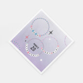 Freundschaftsbracelets zum Lila Geburtstag Serviette (Ecke)