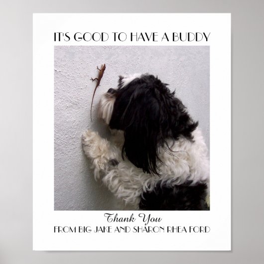 FreundschaftsBuddy-Poster mit meinem Hund Poster (Vorne)