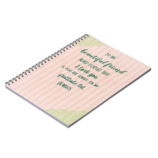 Freundschaftsdanken Notizblock (Linke Seite)