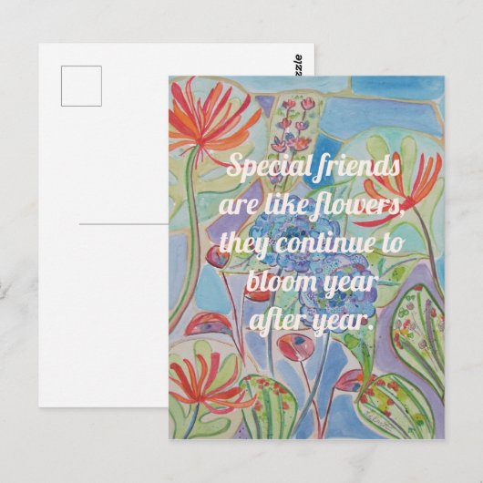 Freundschaftsempfehlung Postkarte (Vorne/Hinten)