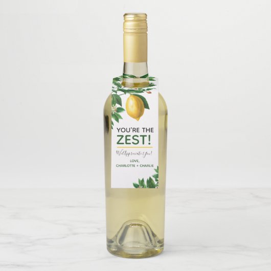 Freundschaftsempfehlung Sie sind der Zest Gefallen Flaschenanhänger (Auf Flasche)