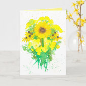 Freundschaftsermutigung Gelbe Blume Bouquet Karte (Gelbe Blume)