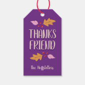 Freundschaftsfest | Lila & Gold Geschenkanhänger (Vorderseite)