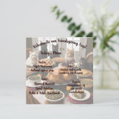 Freundschaftsfest Menükarte (Stehend Vorderseite)