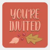 Freundschaftsfest | Red & Gold Umschlag Aufkleber (Vorderseite)